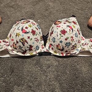 Torrid Multicolor Tattoo Print Bra